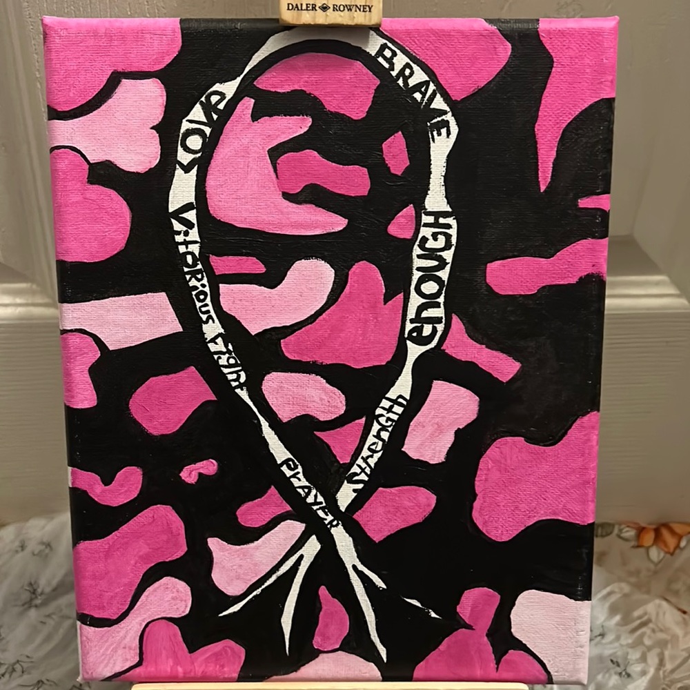 Beast Cancer Awareness , Acrylic Paint, 10x8